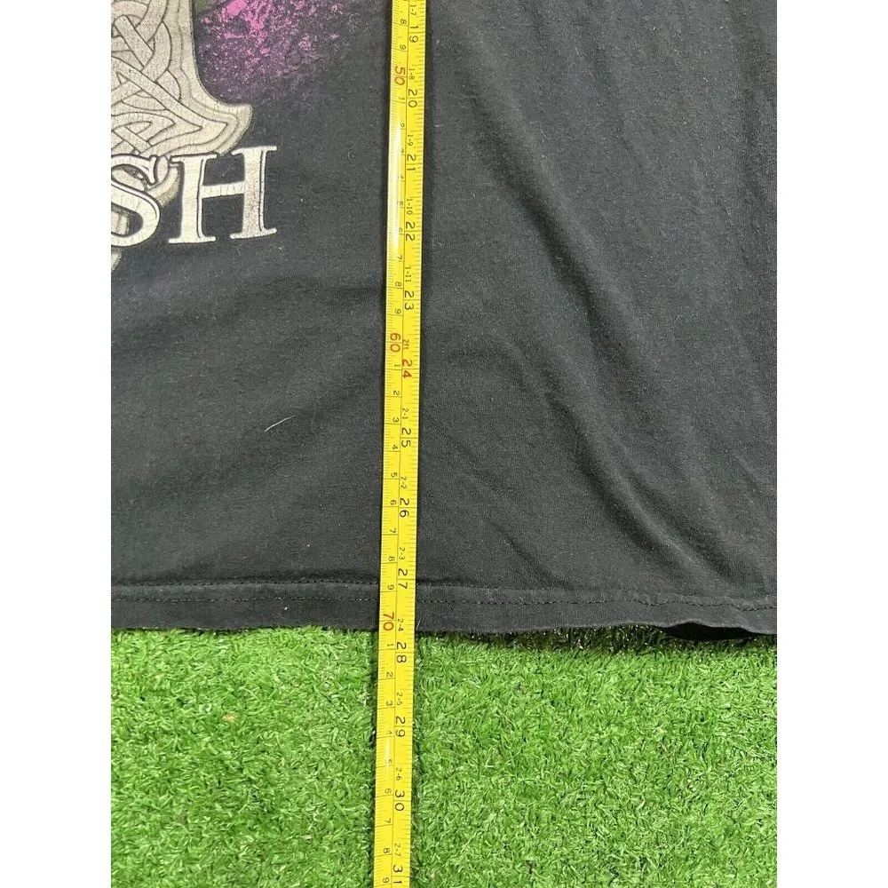 Vintage Dragon Shirt Mens Sz XL Black Luck Of The Irish Celtic‎ Cross Goth Y2K - Picture 4 of 5